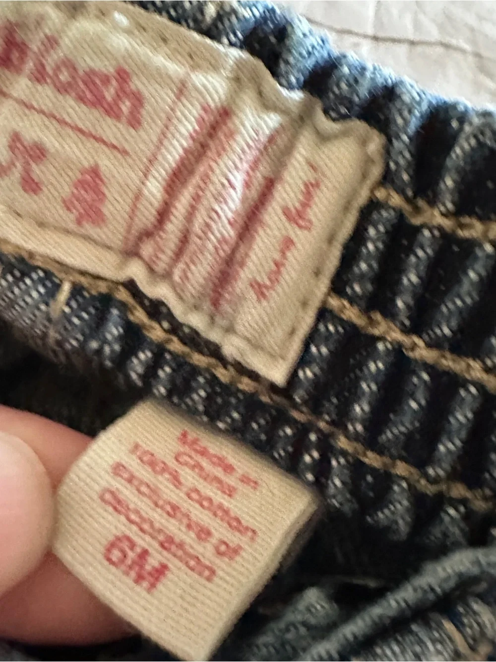 OshKosh B'gosh blue denim pants vintage 2000s 6m vguc